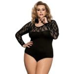 Body en dentelle de grandes tailles - Noir 2 / S/M